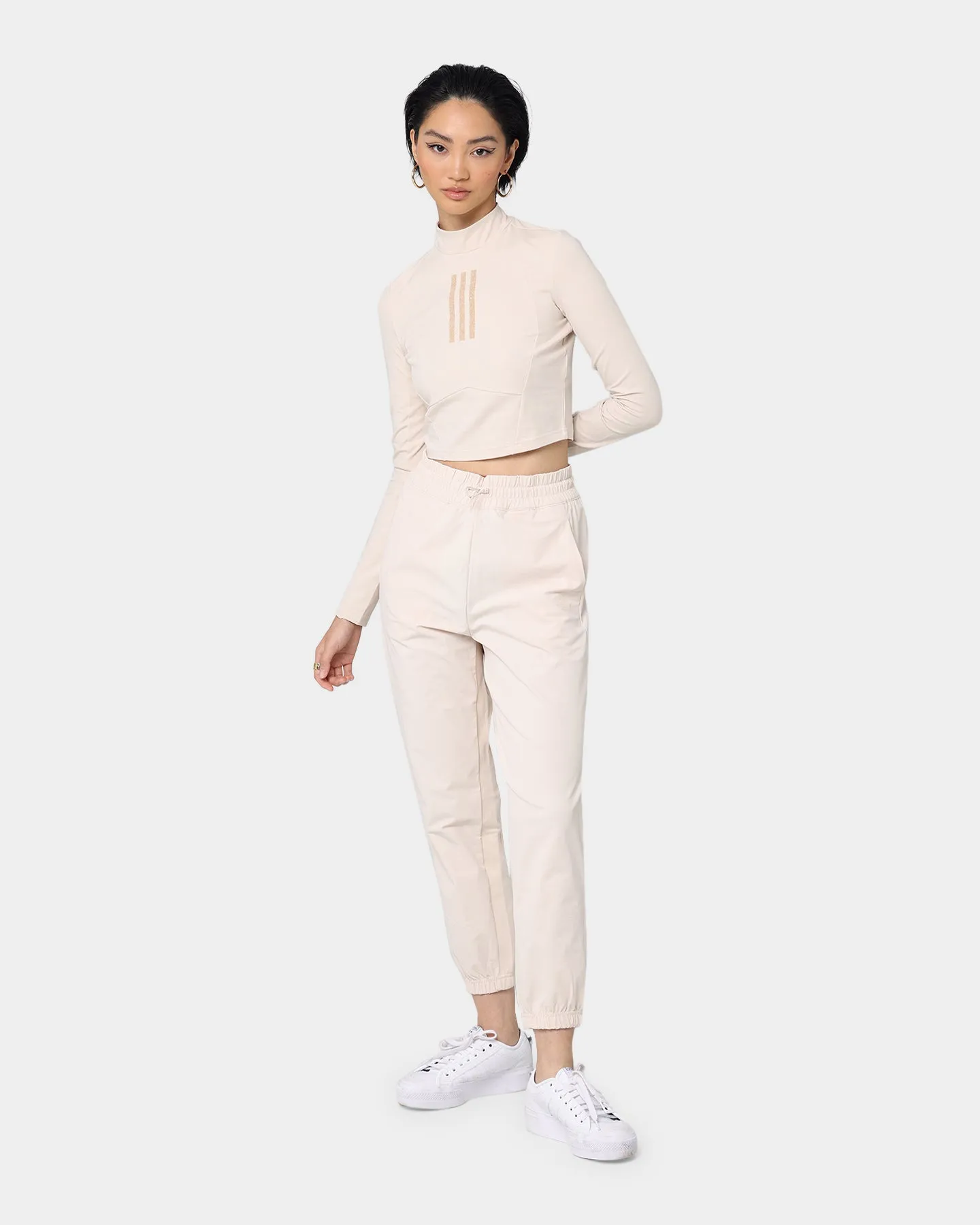 Adidas Women's Swarovski Long Sleeve T-Shirt Halo Ivory