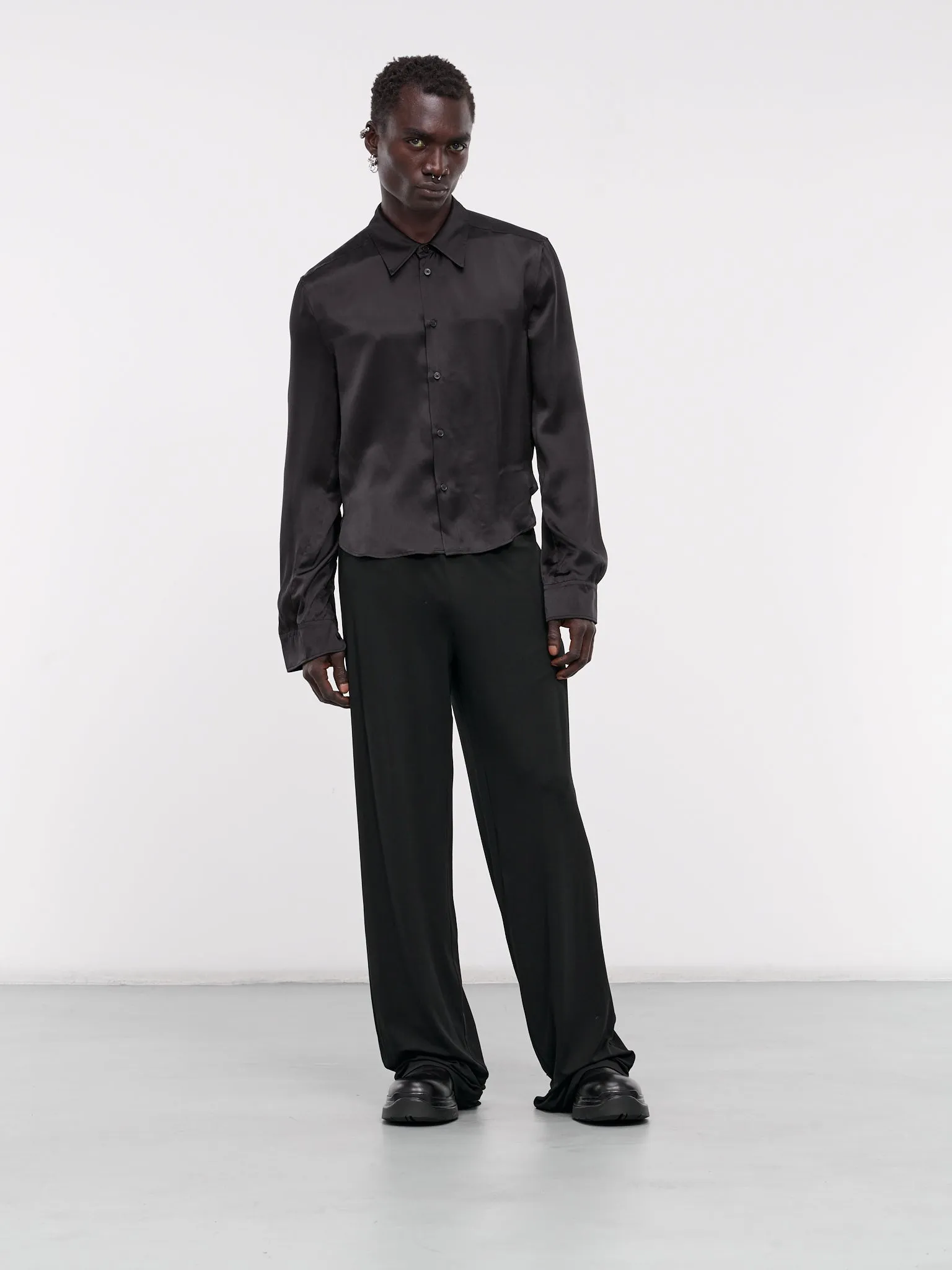 Alberik Cropped Shirt (B0011752-FA134-BLACK)