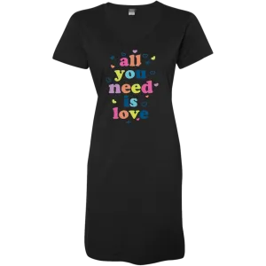 All You Need Is Love Ladies' V-Neck Fine Jersey Cover-Up