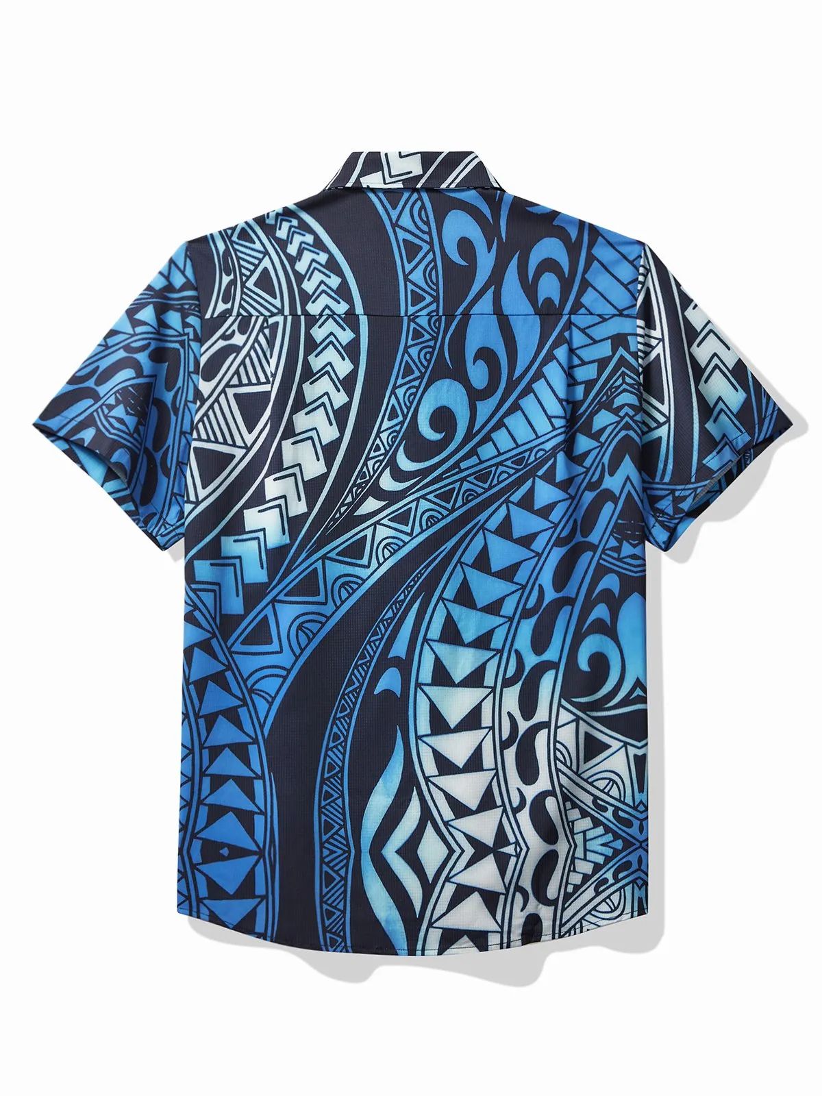 Alohadaddy Beach Holiday Casual Men's Hawaiian Cool Ice Shirts Tapa Geometric Art Sweat-wicking Aloha Pocket Camp Shirts