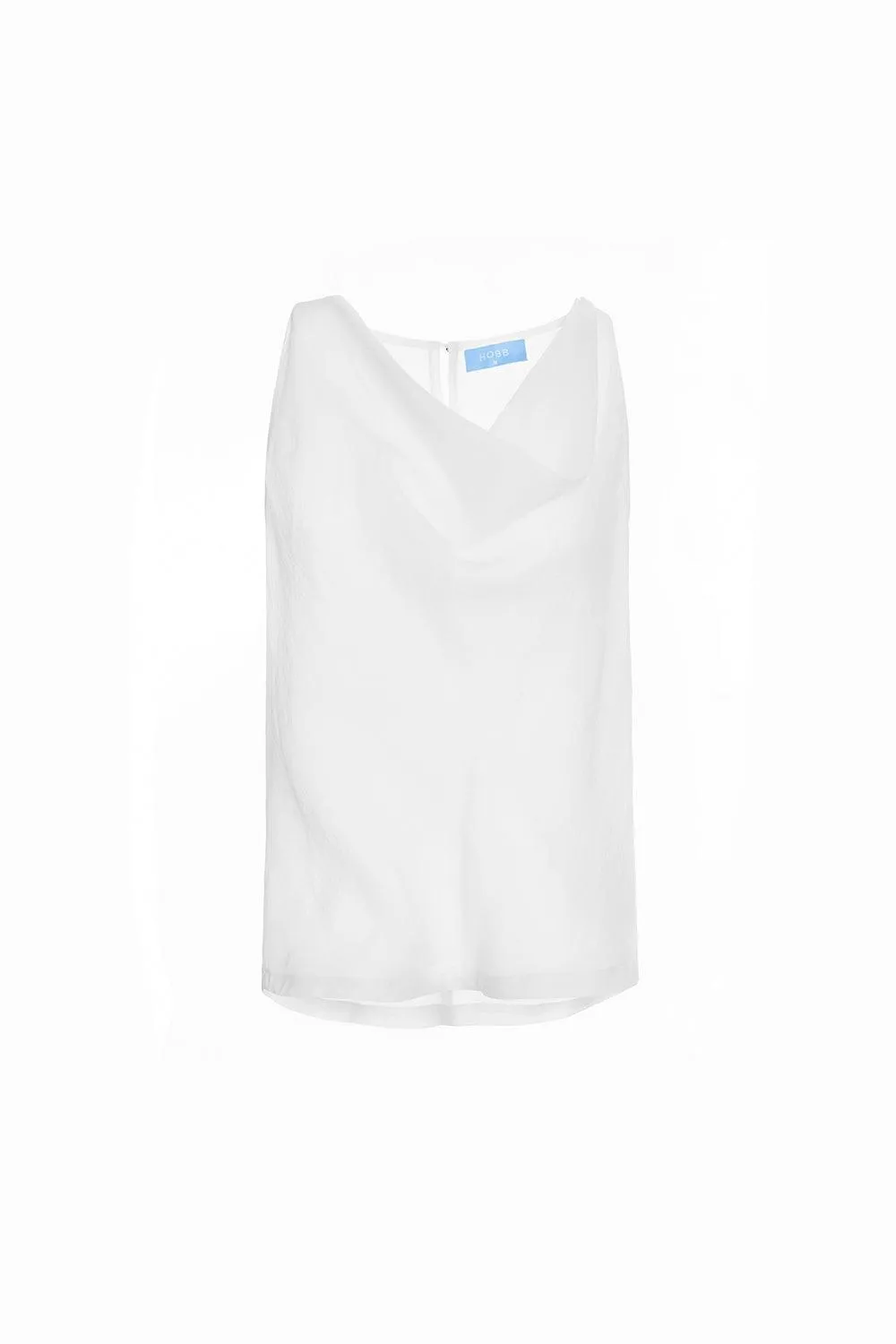 Amabel Straight Cowl Neck Silk Crepe Top