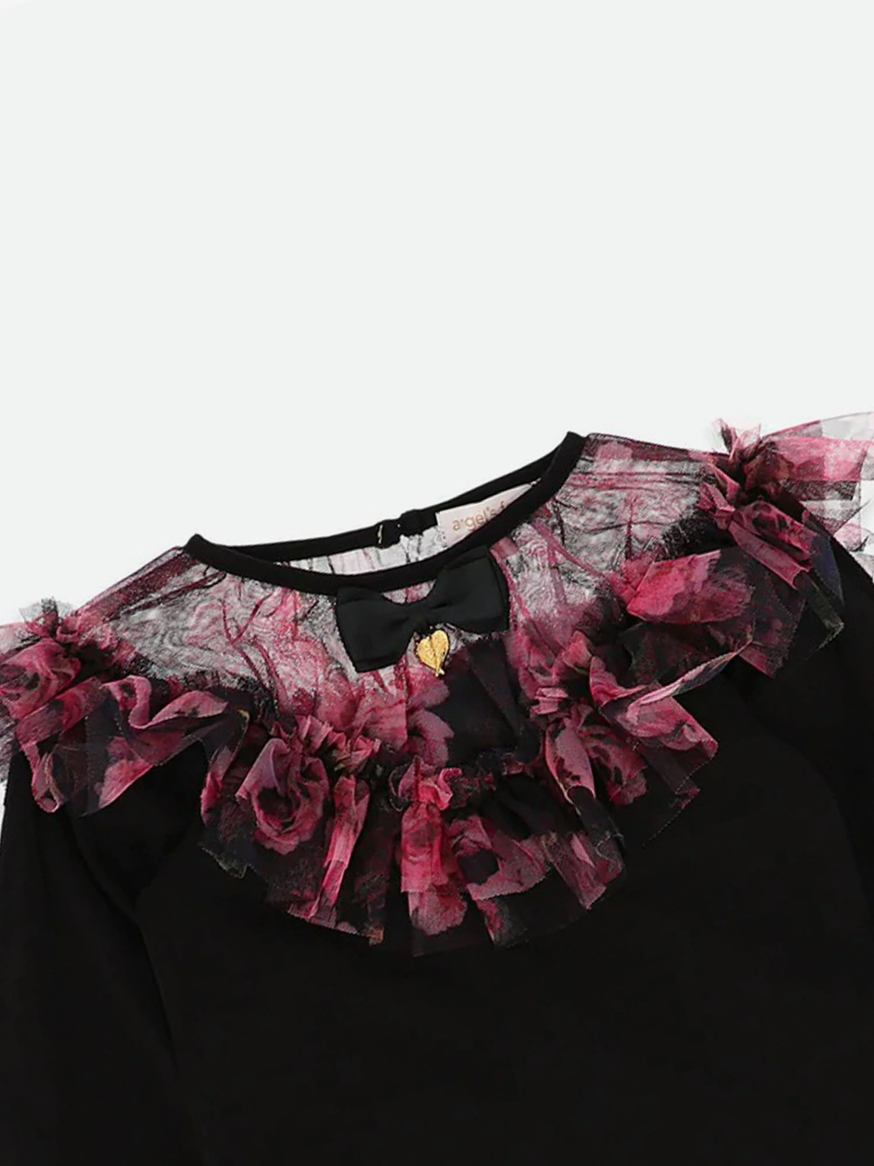 Angels Face Girls Deidre Kew Tulle Top in Black