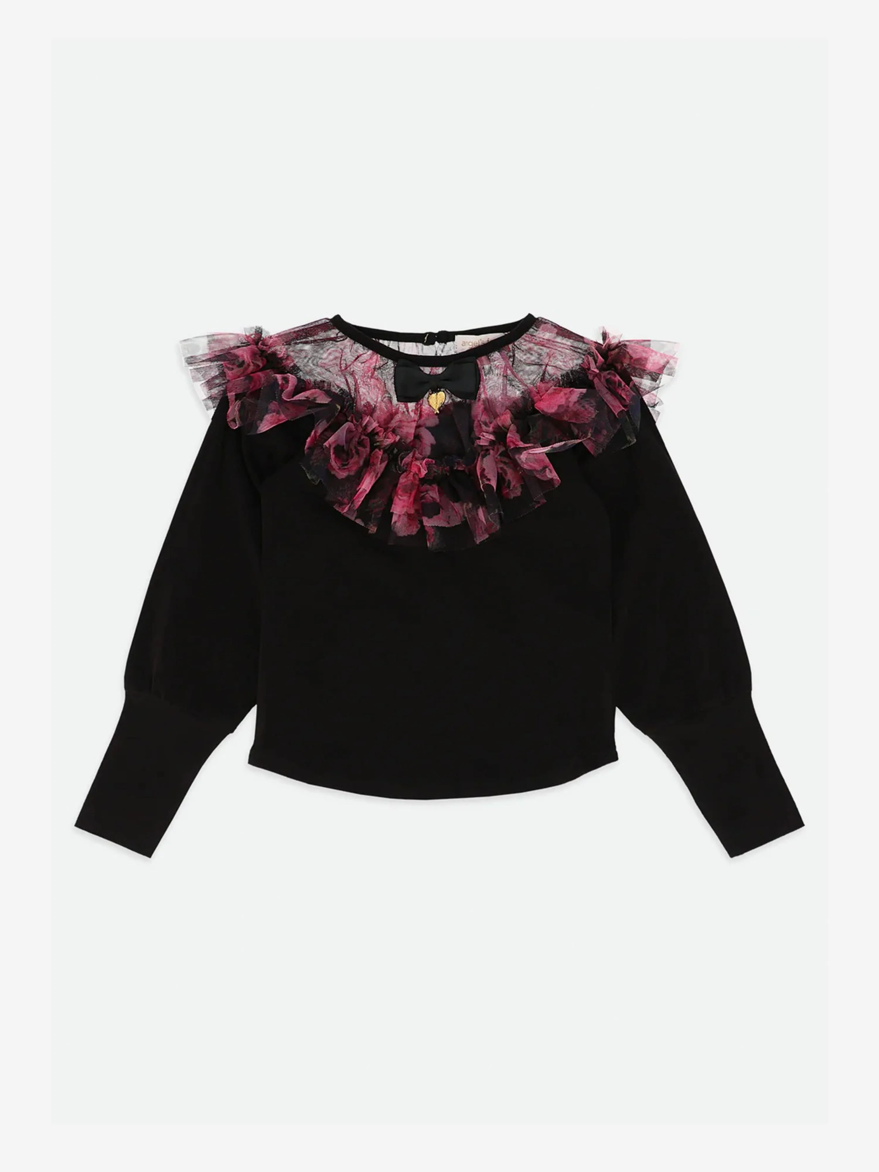 Angels Face Girls Deidre Kew Tulle Top in Black