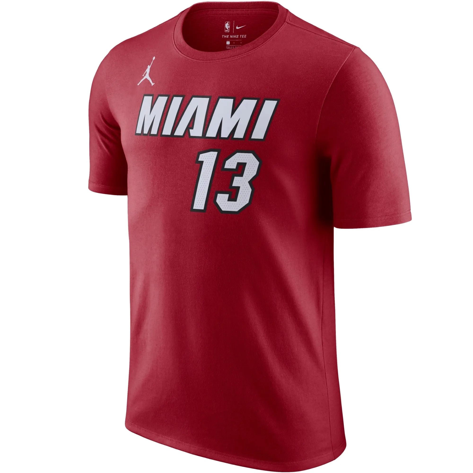 Bam Adebayo Nike Jordan Brand Statement Red Name & Number Tee