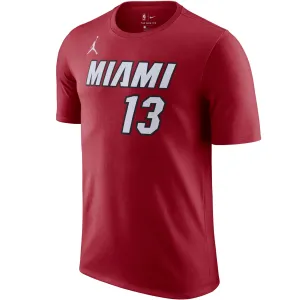 Bam Adebayo Nike Jordan Brand Statement Red Name & Number Tee