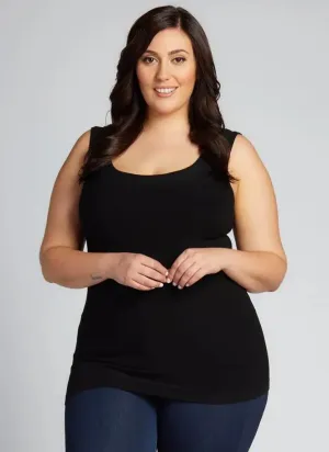 Bamboo Reversible Tank - Plus - Black