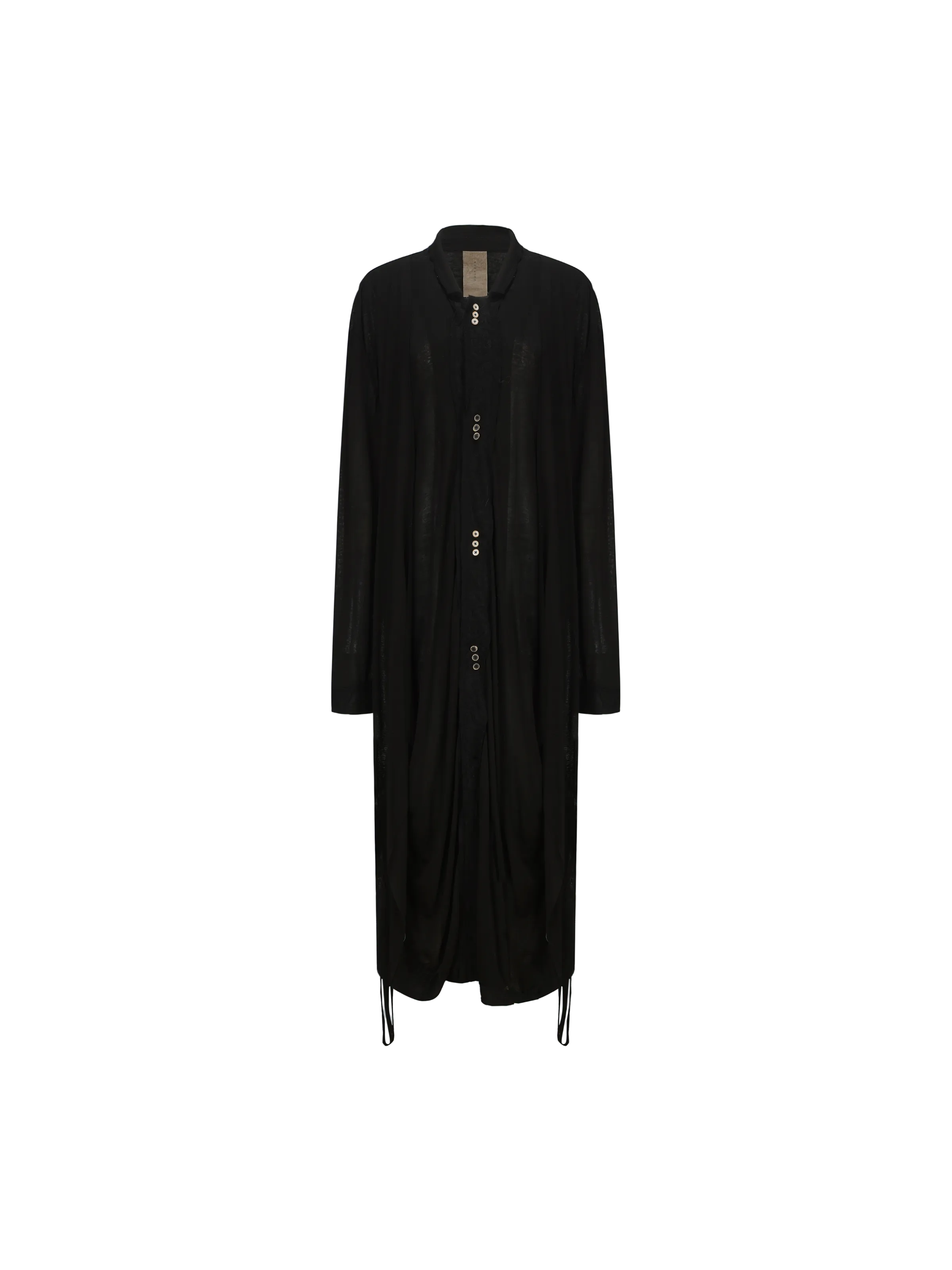 Black Side Ruched Patchwork Cardigan