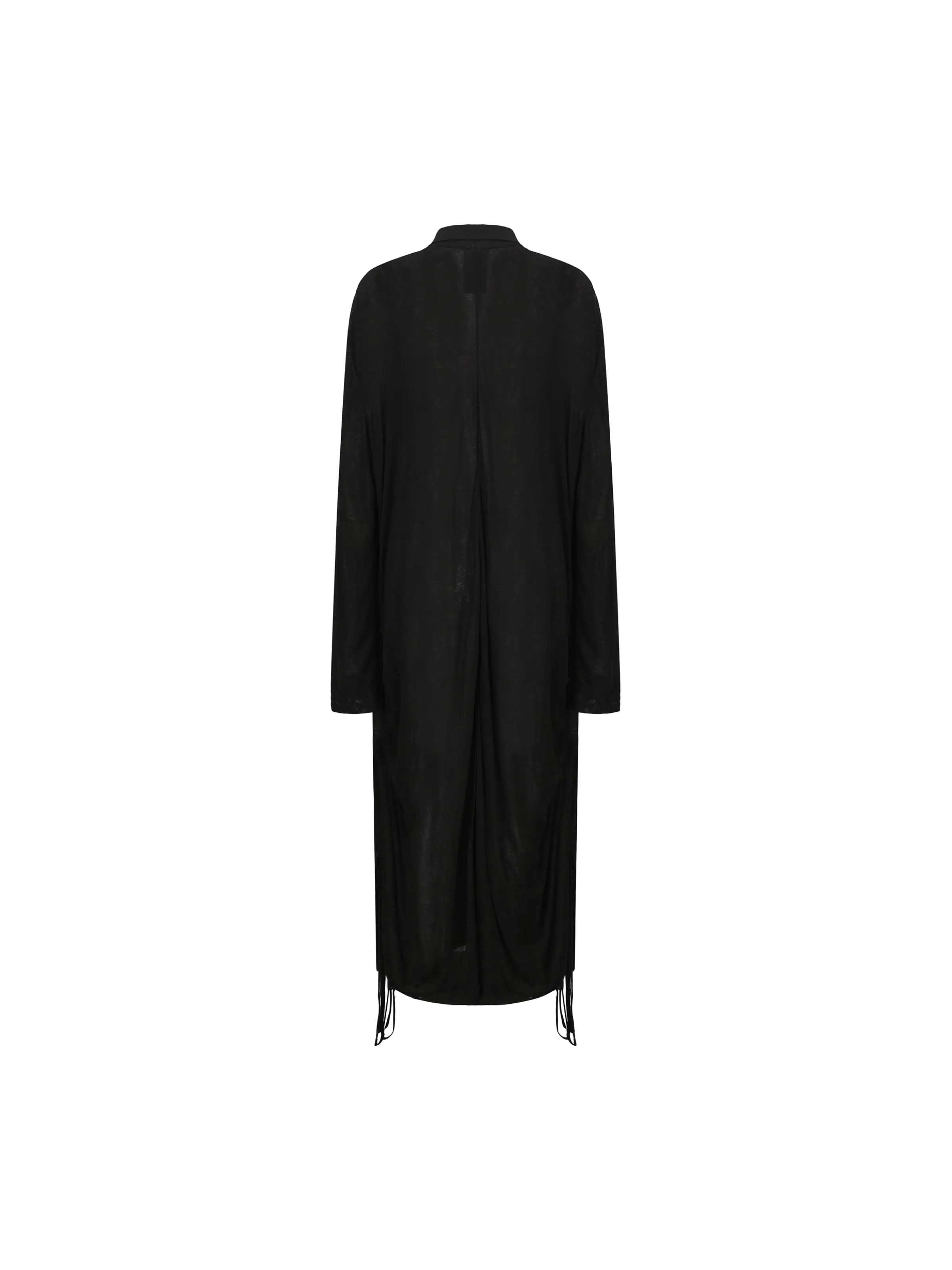 Black Side Ruched Patchwork Cardigan