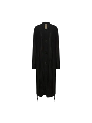 Black Side Ruched Patchwork Cardigan