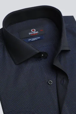 Black Textured Formal Autograph Shirt
