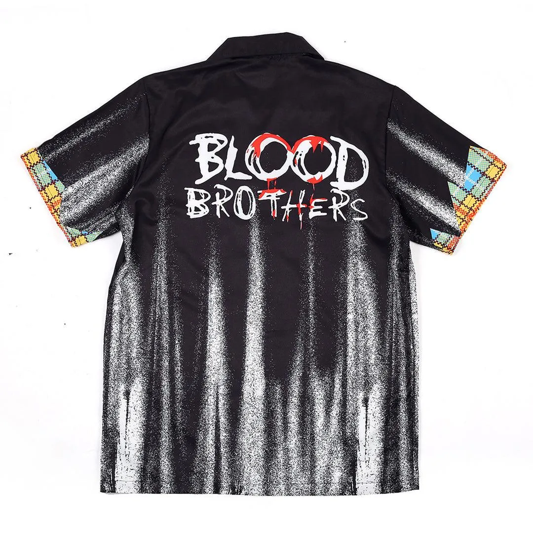Blood Brothers Exquisite Men Designed Aloha Shirt - Black