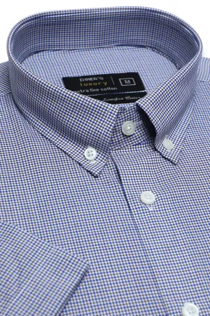 Blue Texture Formal Luxury Shirt  (Half Sleeves)