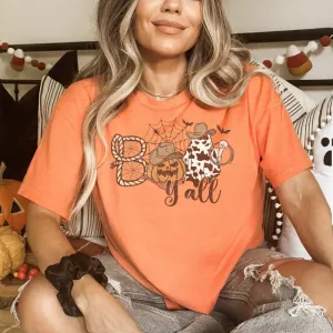 Boo Yall Comfort Colors Western Halloween Shirt