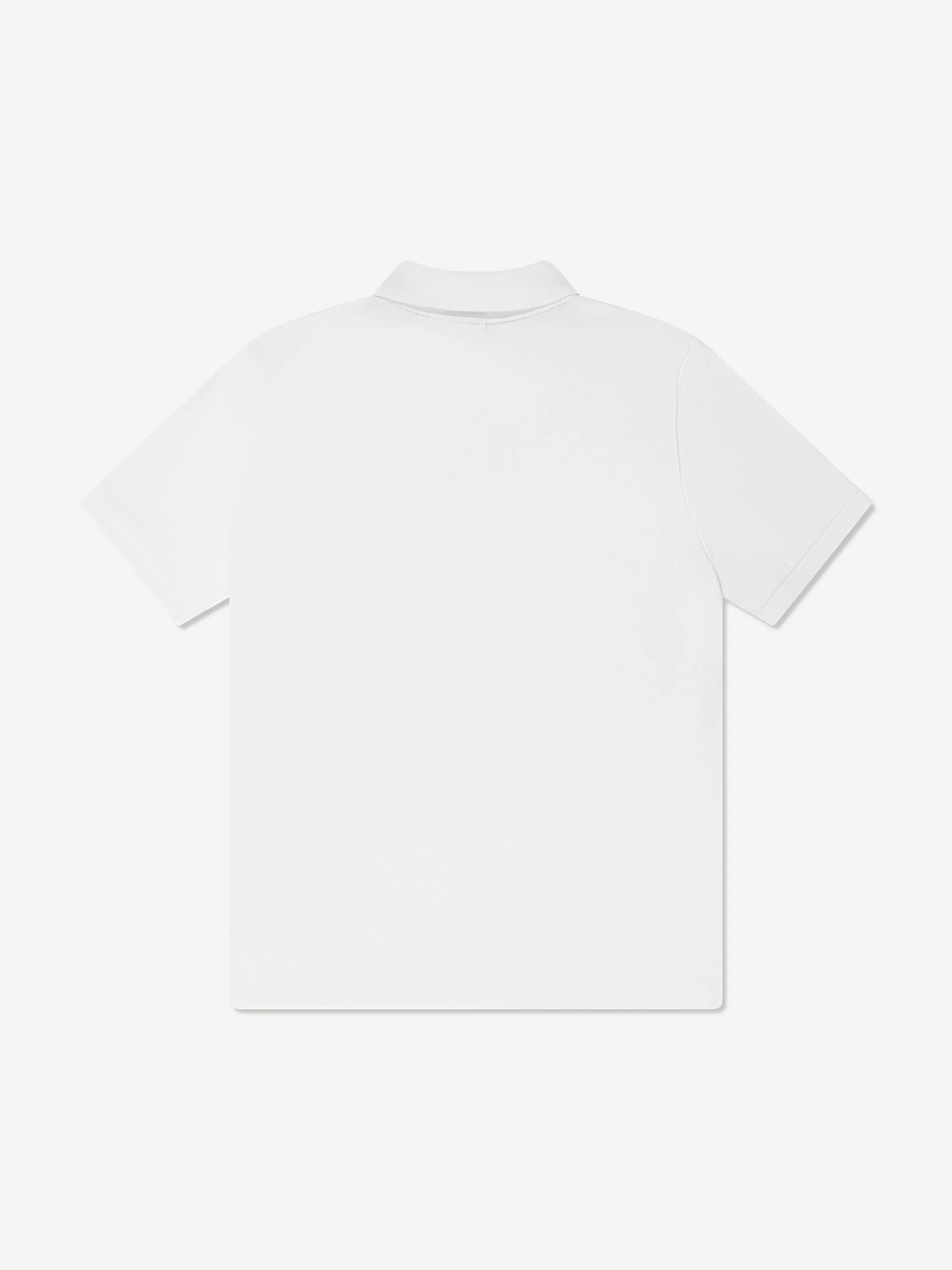 BOSS Boys Logo Print Polo Shirt in White