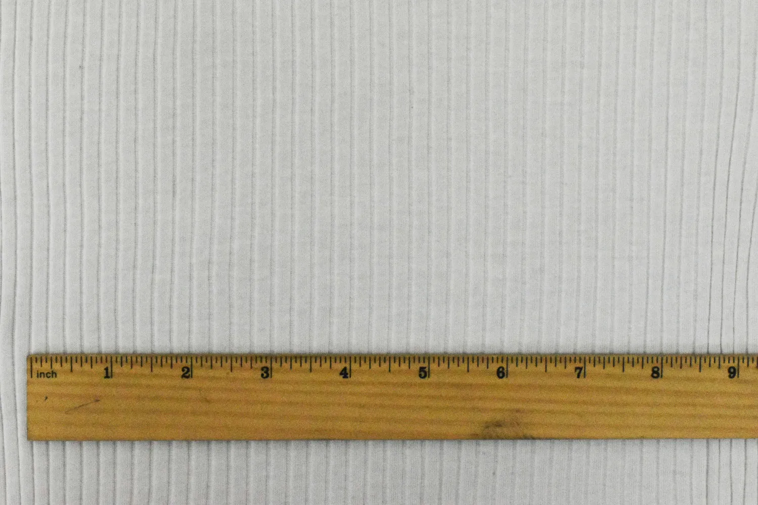 Bright White Solid Stretch Rib Knit Fabric