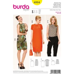Burda B6914 Burda Style Dresses  Sewing Pattern
