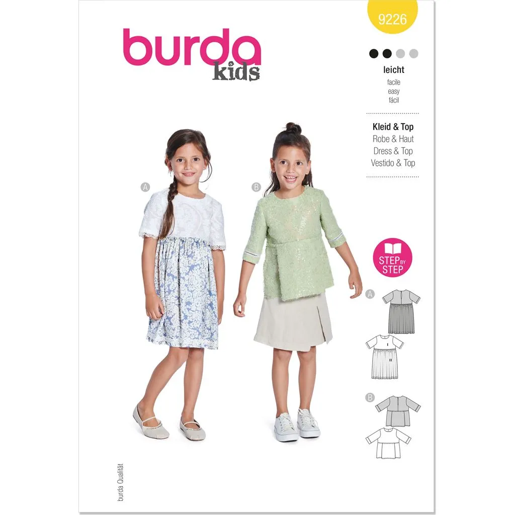 Burda Style Pattern 9226 Children's Dress B9226