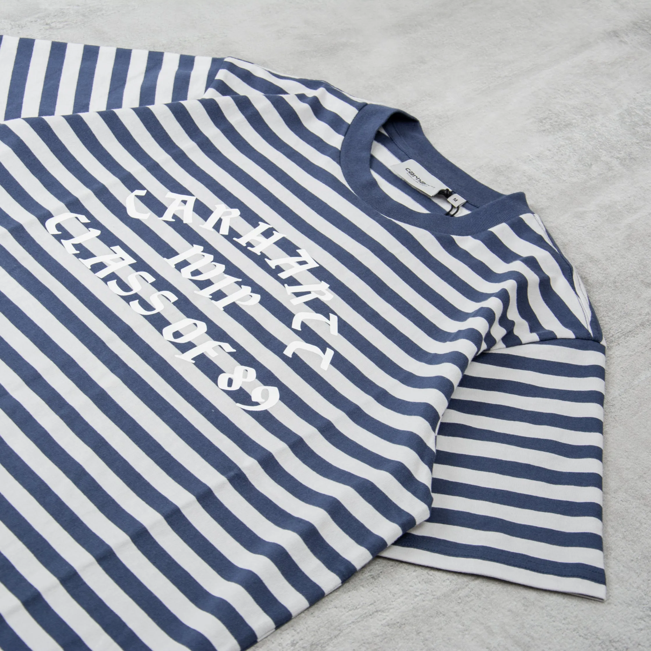 Carhartt WIP Scotty Athletic Striped Tee - Blue / Sonic Silver