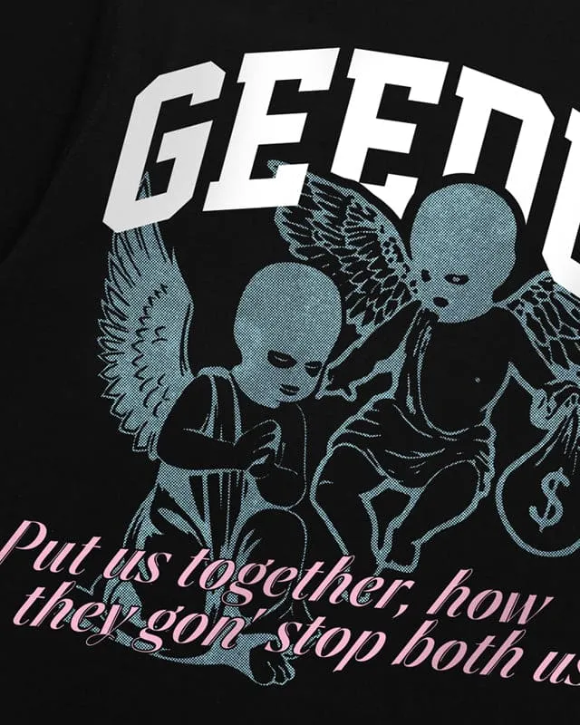 Cherubs T-Shirt Black/Blue/Pink
