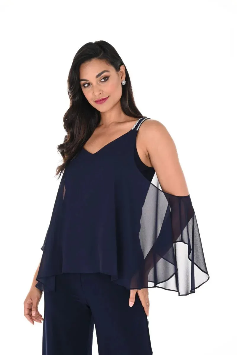 Cold-Shoulder Rhinestone Top