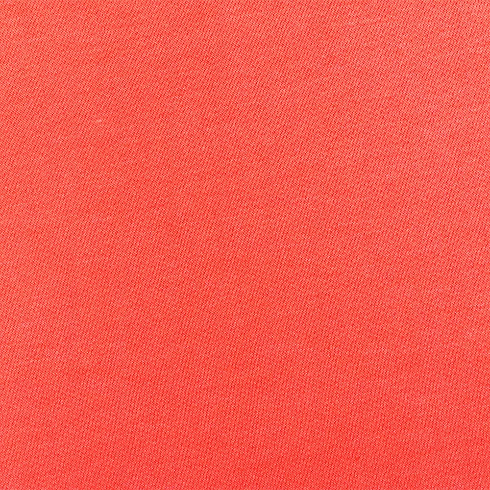 Coral Orange Solid Stretch Cotton Baby French Terry Knit Fabric