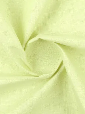 Cotton Rich Checked Shirt Fabric Yellowish Green Galaxy Art