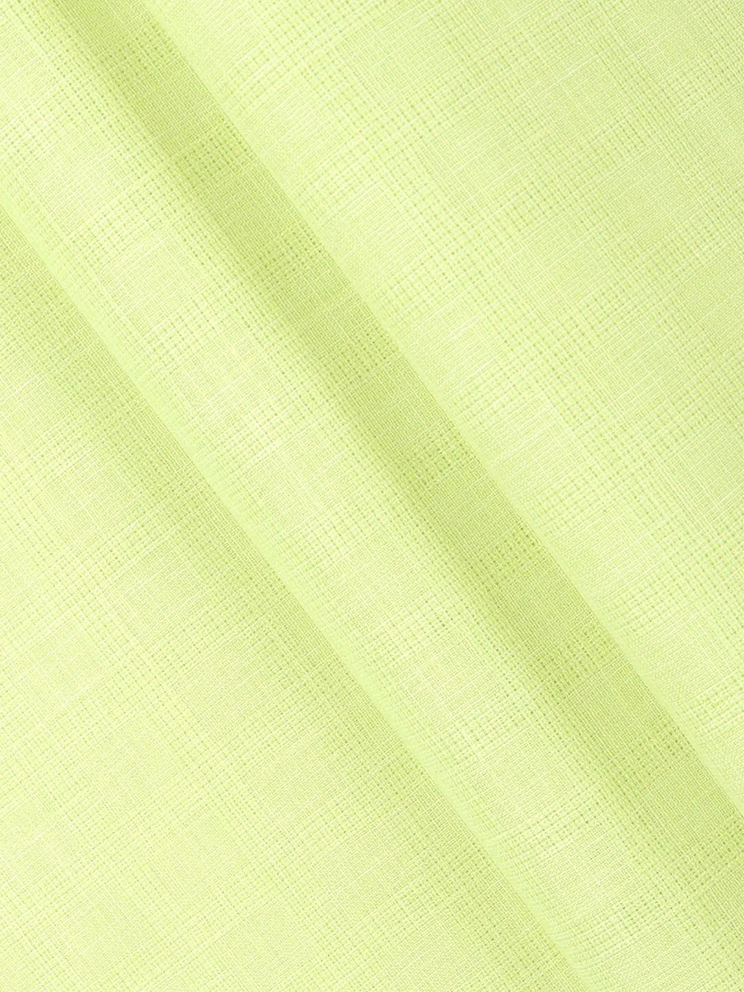 Cotton Rich Checked Shirt Fabric Yellowish Green Galaxy Art