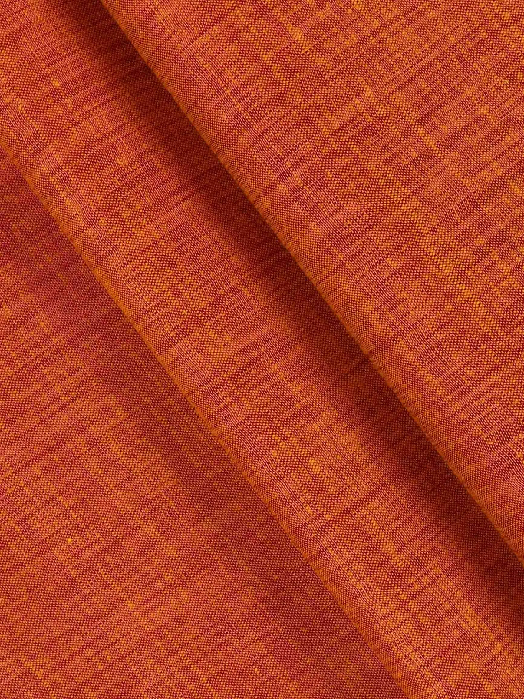 Cotton Rich Orange Self Design Shirt Fabric Infinity