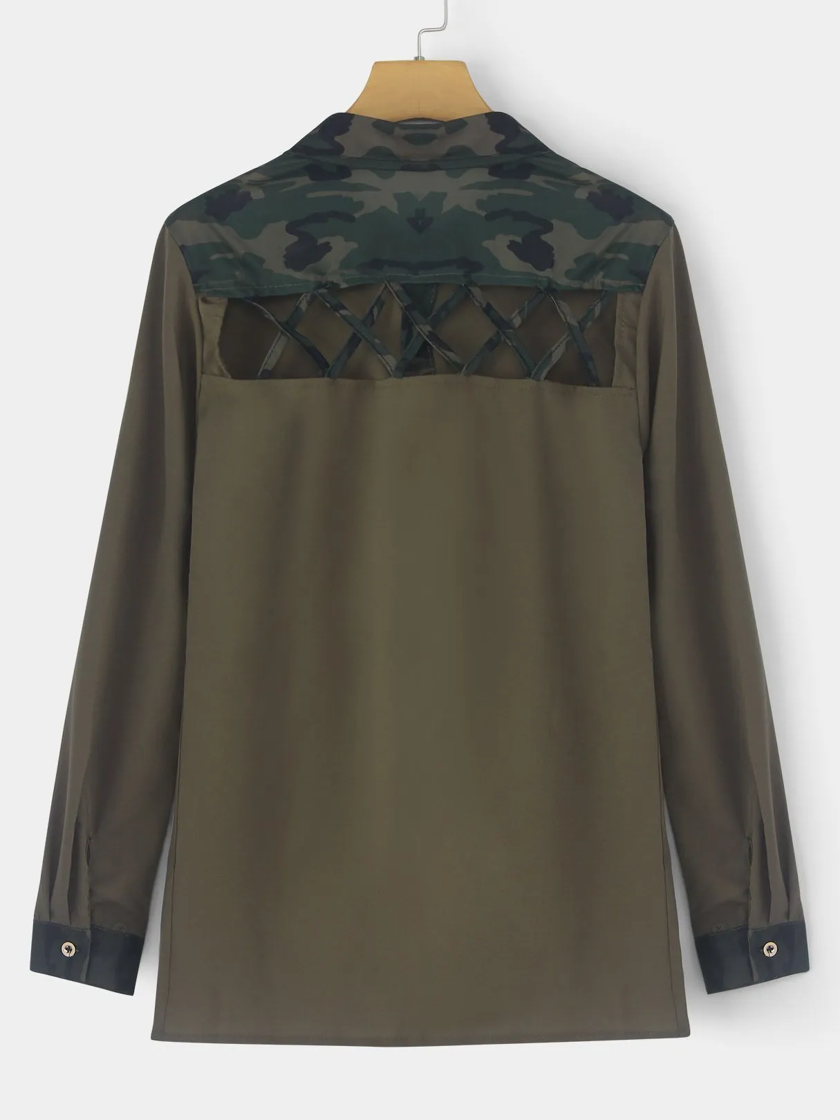 Custom Camouflage Long Sleeve Blouses