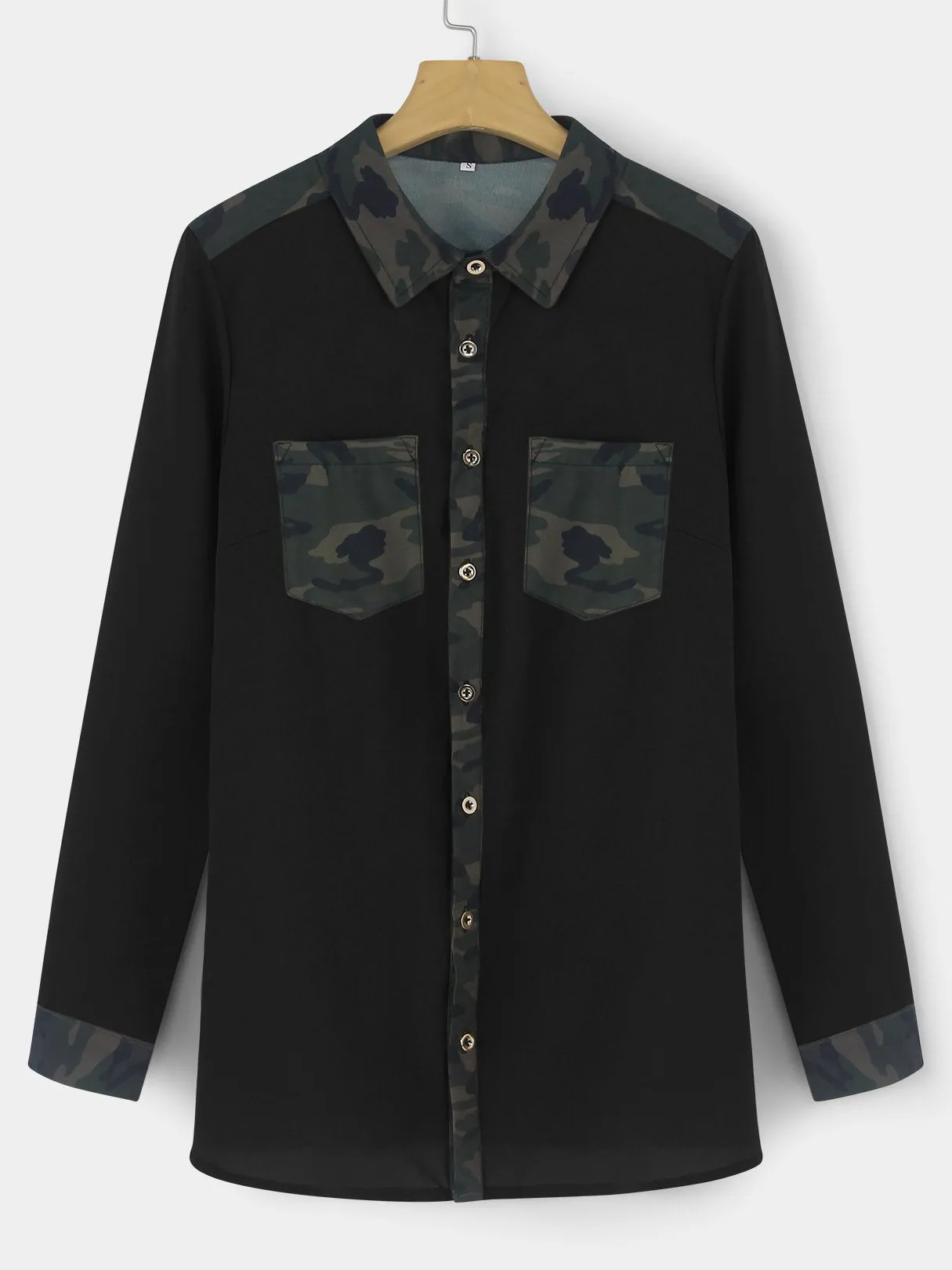 Custom Camouflage Long Sleeve Blouses