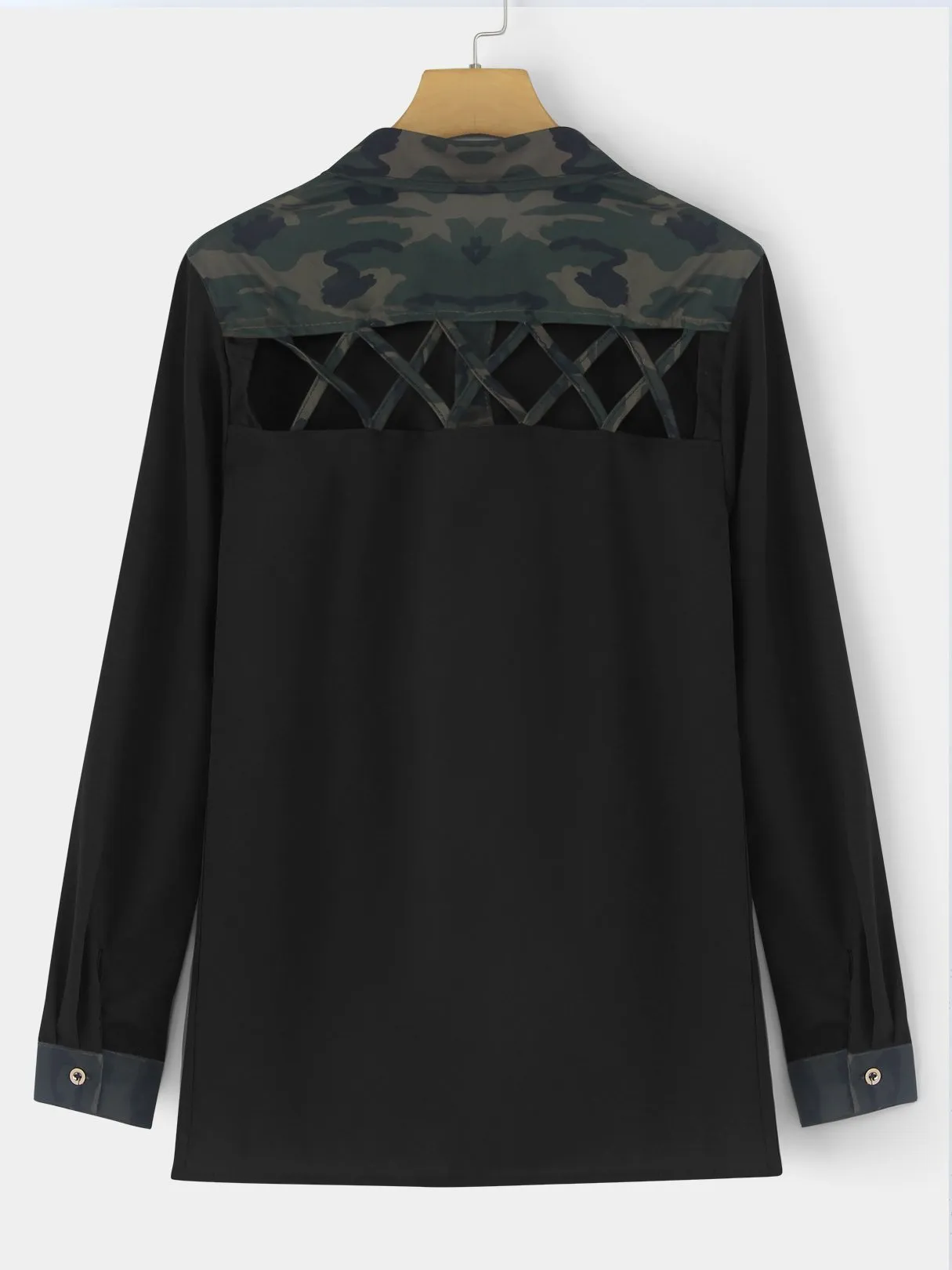 Custom Camouflage Long Sleeve Blouses