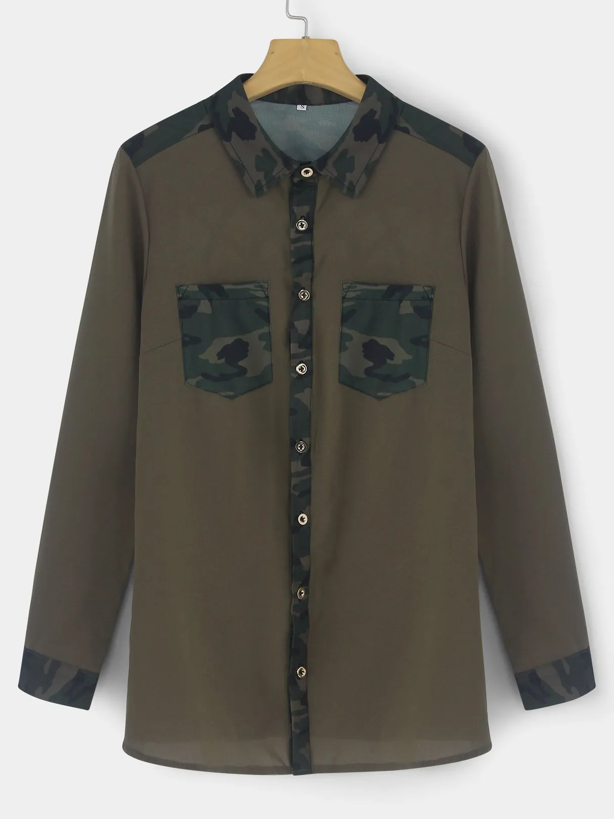 Custom Camouflage Long Sleeve Blouses