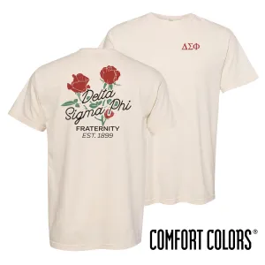 Delta Sig Comfort Colors Rosebud Ivory Short Sleeve Tee