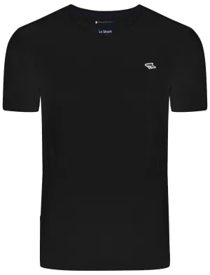 Dewey V Neck T-Shirt in Black - Le Shark