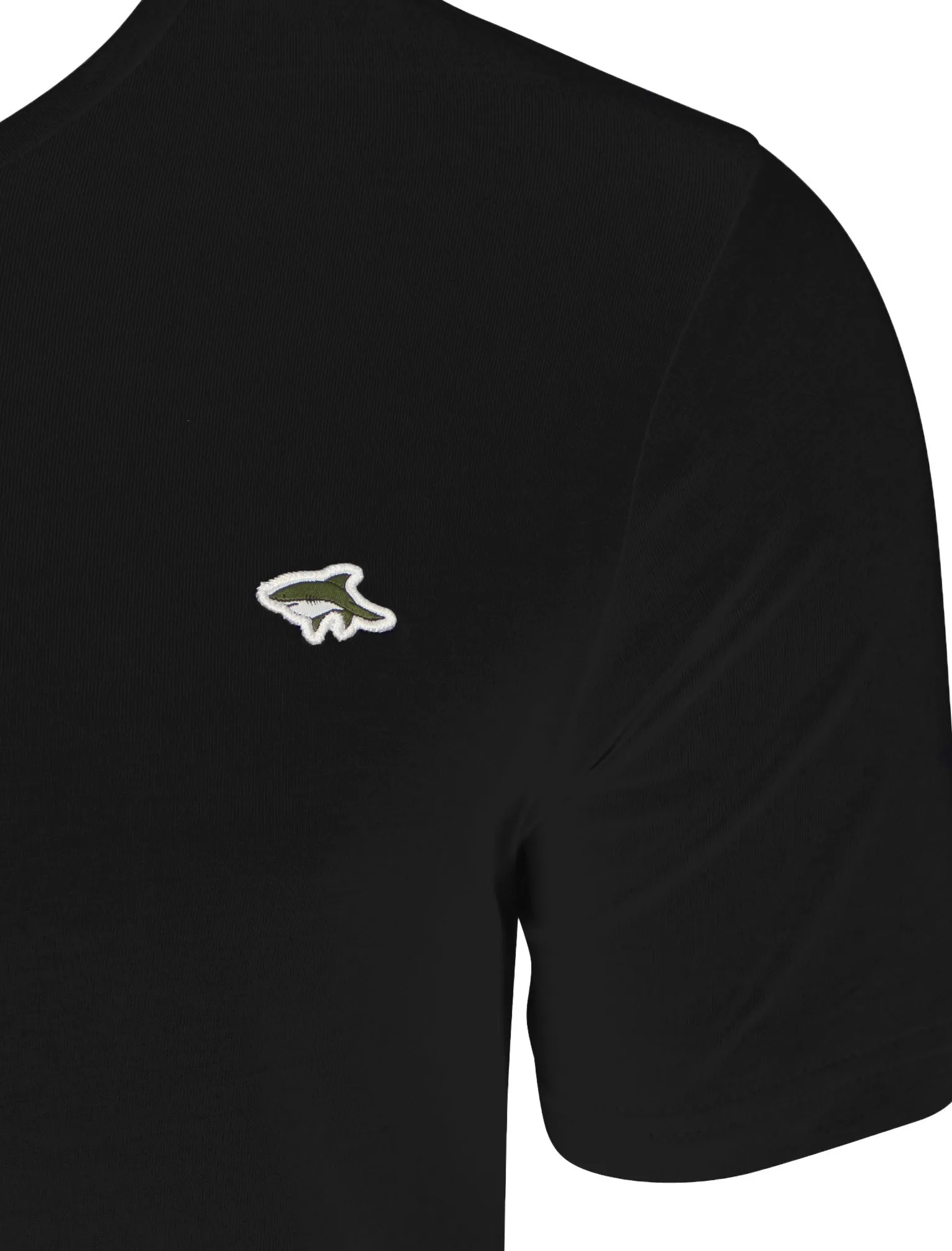 Dewey V Neck T-Shirt in Black - Le Shark