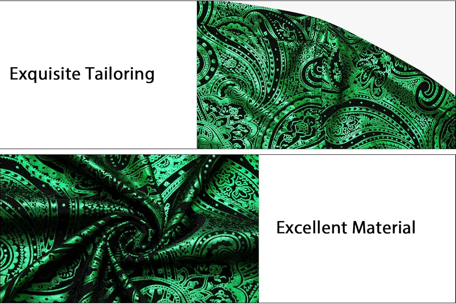 DiBanGu Mens Paisley Dress Shirt Luxury Printed Long Sleeve Button Down Shirts Regular Fit Shiny Shirts for Wedding Prom