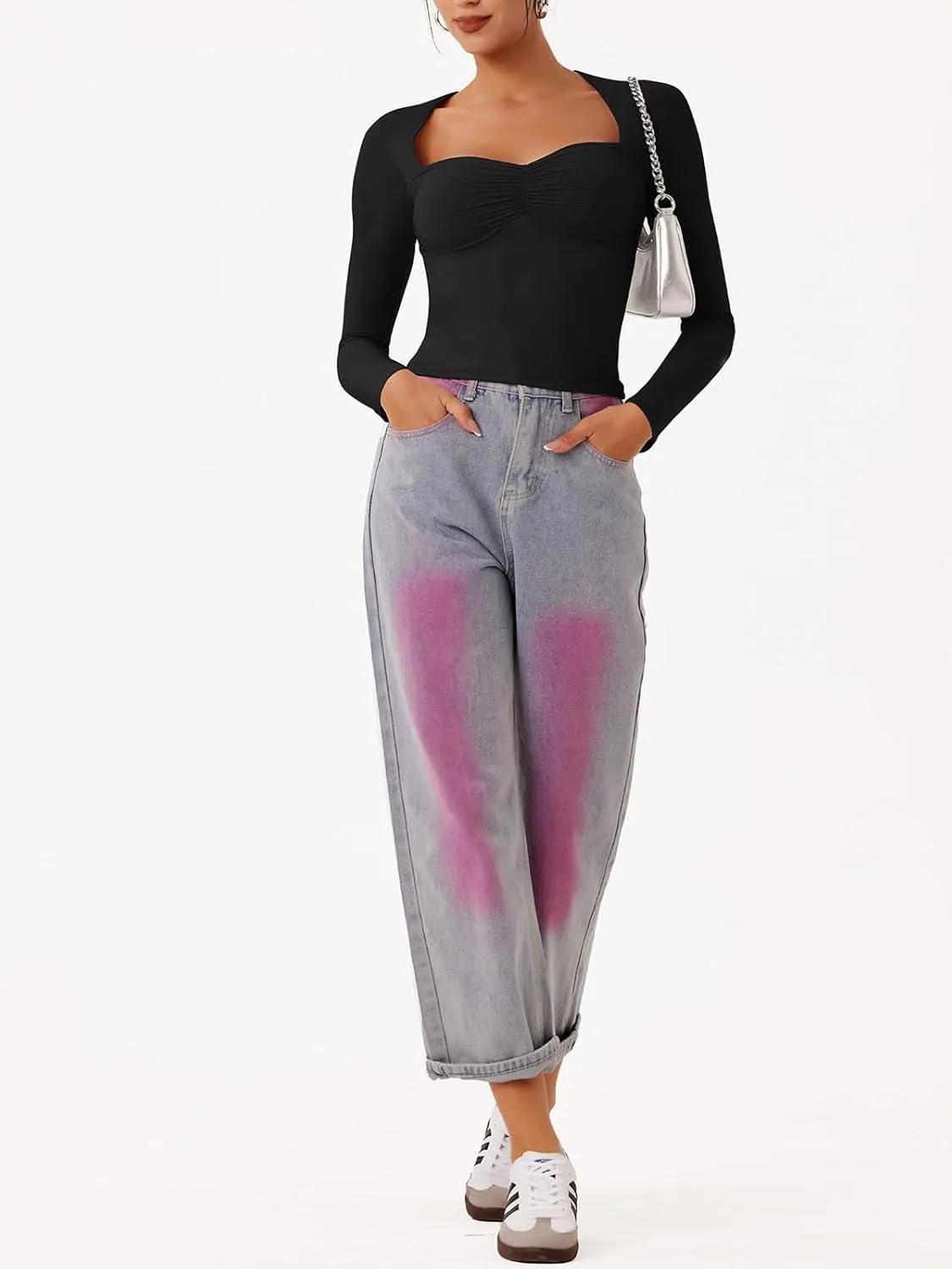 Double Layer Sweetheart Ruching Sexy Elegant Tops