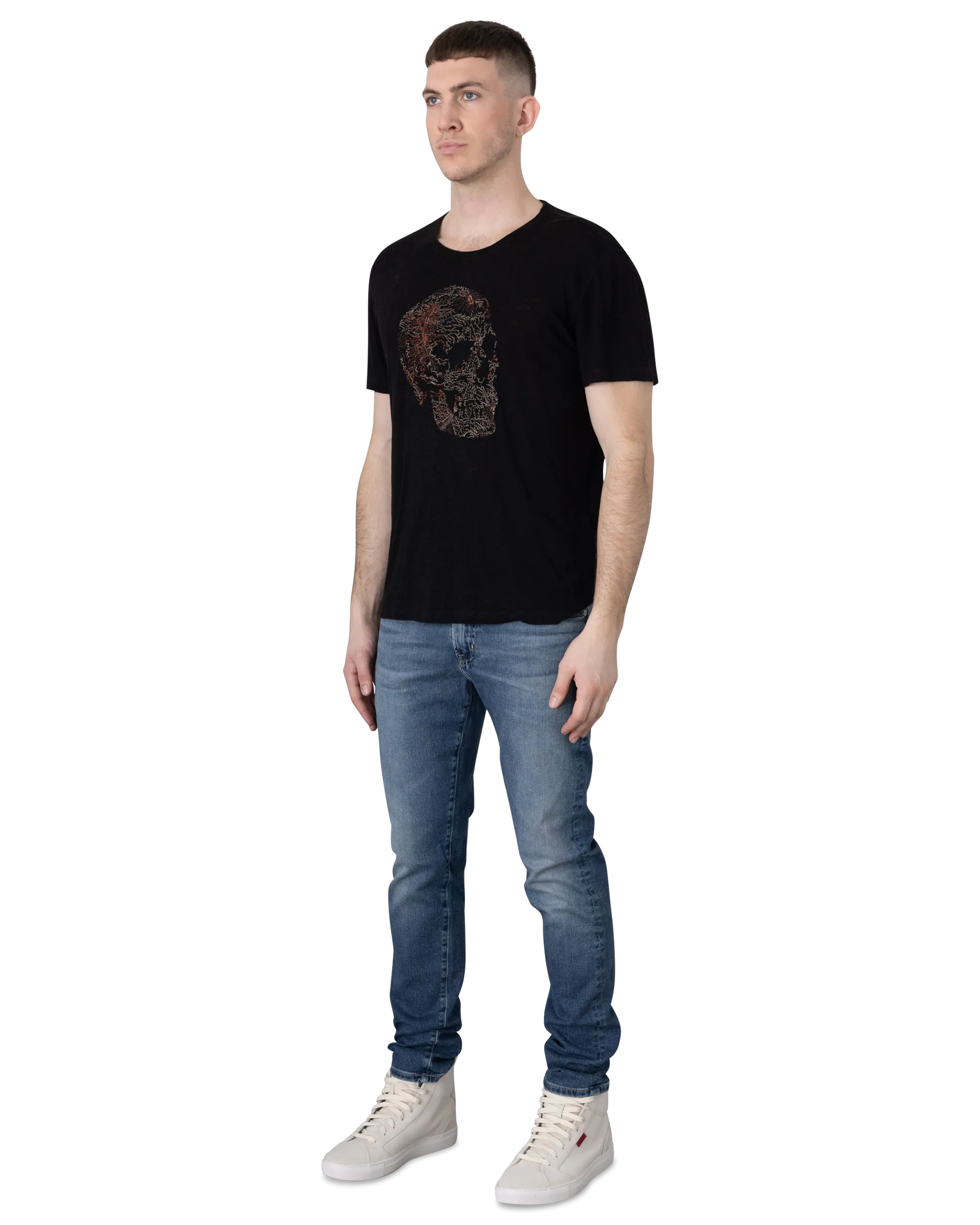 Embroidered Skull T-shirt