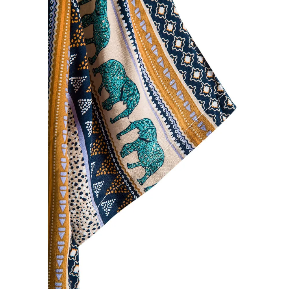 Ethnic Trend Printed Short-Sleeved Shirt