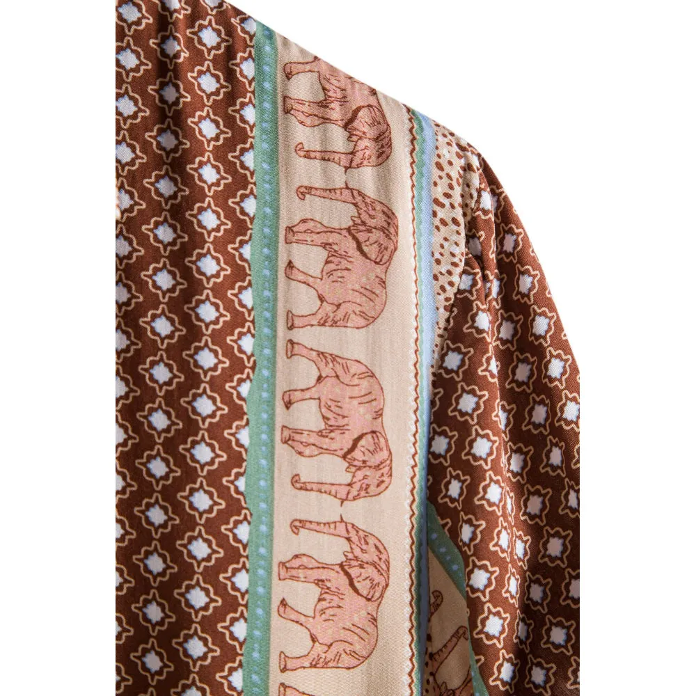 Ethnic Trend Printed Short-Sleeved Shirt