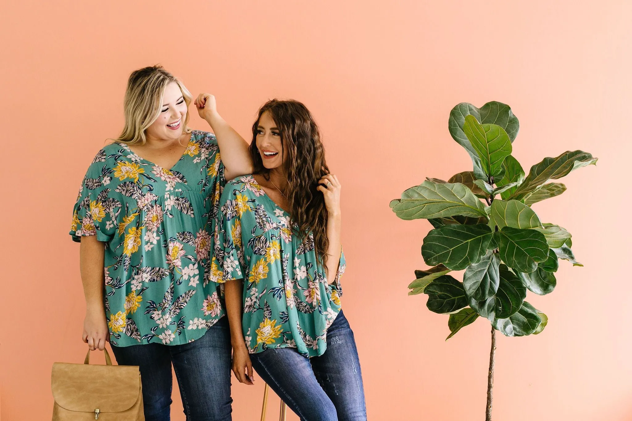 Feel The Teal Floral Blouse