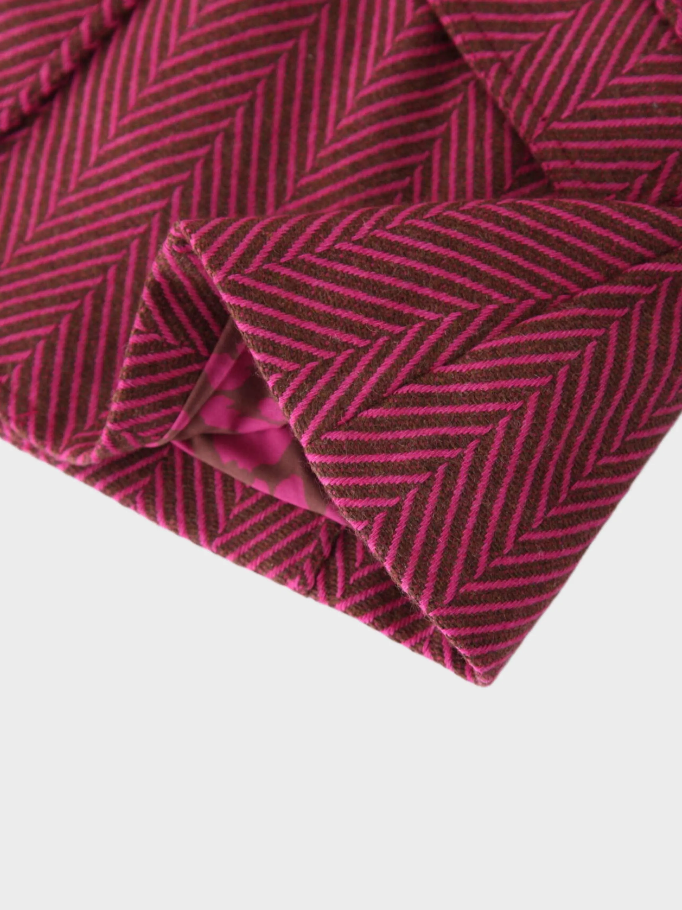 Fitted Blazer-Pink/Brown Herringbone