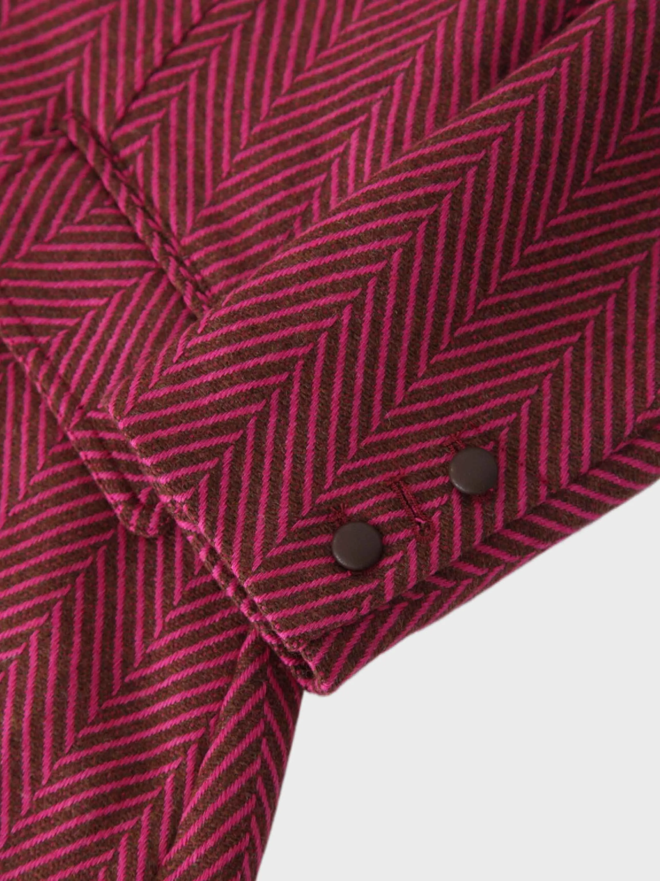 Fitted Blazer-Pink/Brown Herringbone