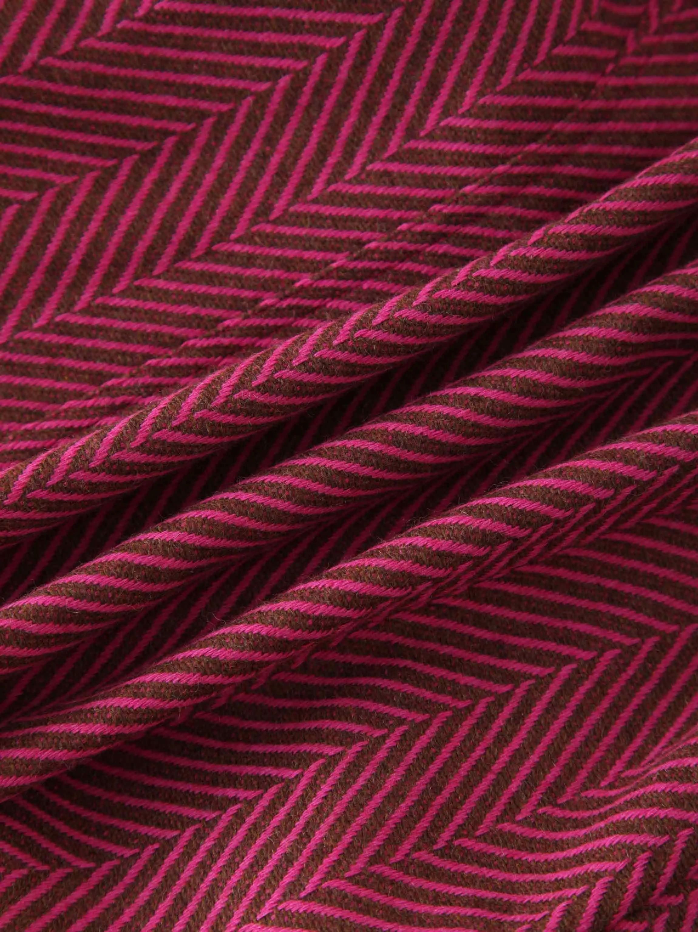 Fitted Blazer-Pink/Brown Herringbone