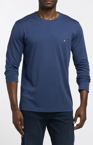 Garnet Long-Sleeve Welt Pocket Crew Tee