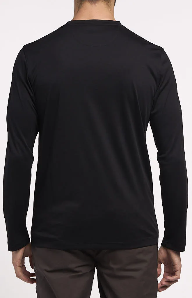 Garnet Long-Sleeve Welt Pocket Crew Tee