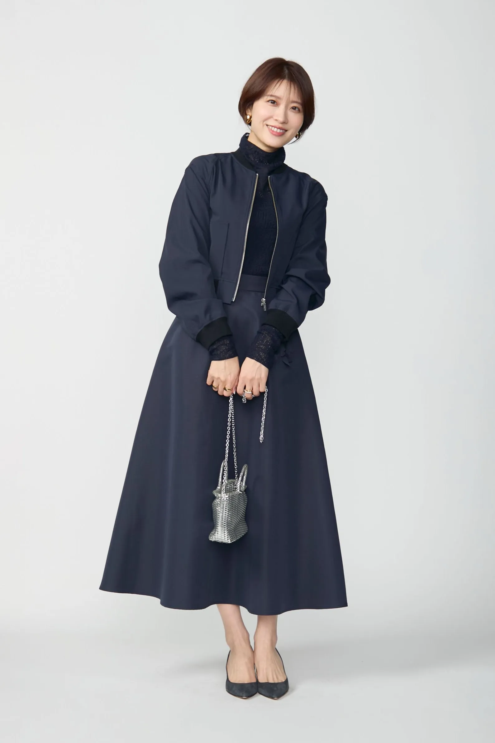 Grace knit tops (Dark navy)