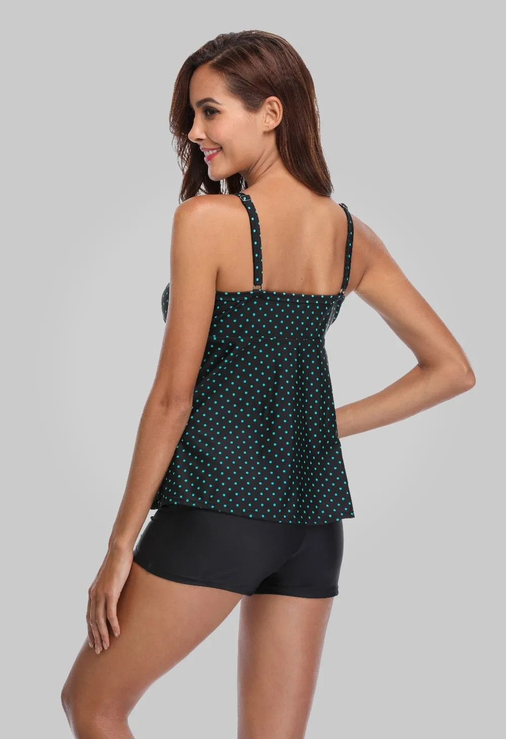 GRACE - Vintage Floral Padded Tankini Set