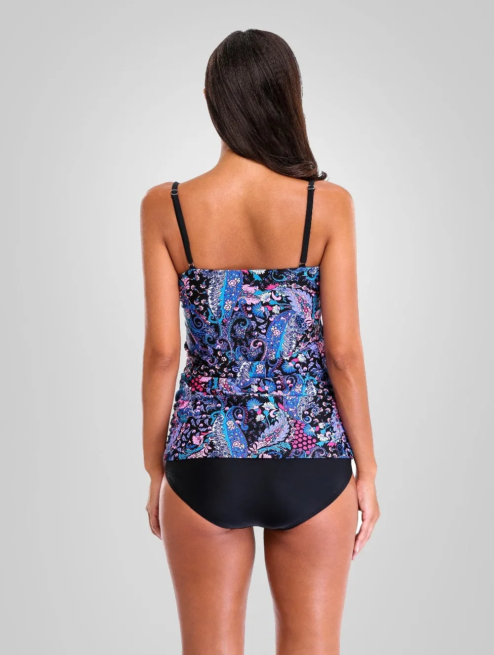 GRACE - Vintage Floral Padded Tankini Set