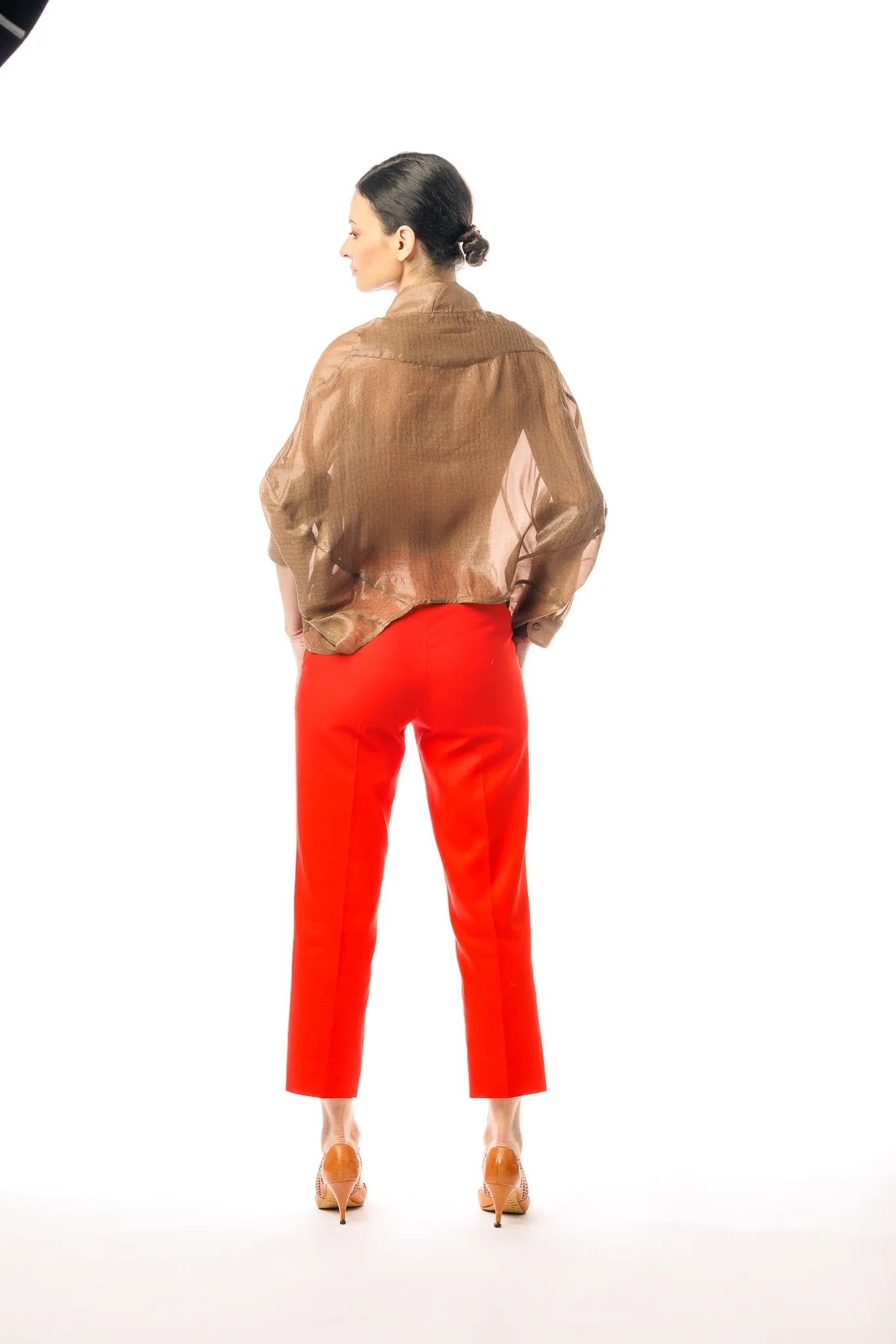 Grazia Brown Silk Shirt